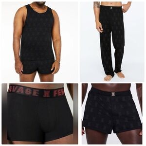 Savage X Fenty sheer x lot tank shorts pants & boxers in black - XS/S nwt